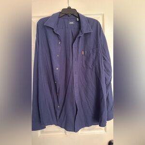 Izod Men's Casual Navy Button Down Shirt